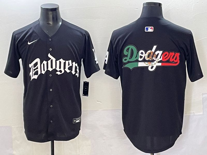 Men 2025 Los Angeles Dodgers Blank Black Seventh generation Joint Name Nike MLB Jersey style 21->los angeles dodgers->MLB Jersey